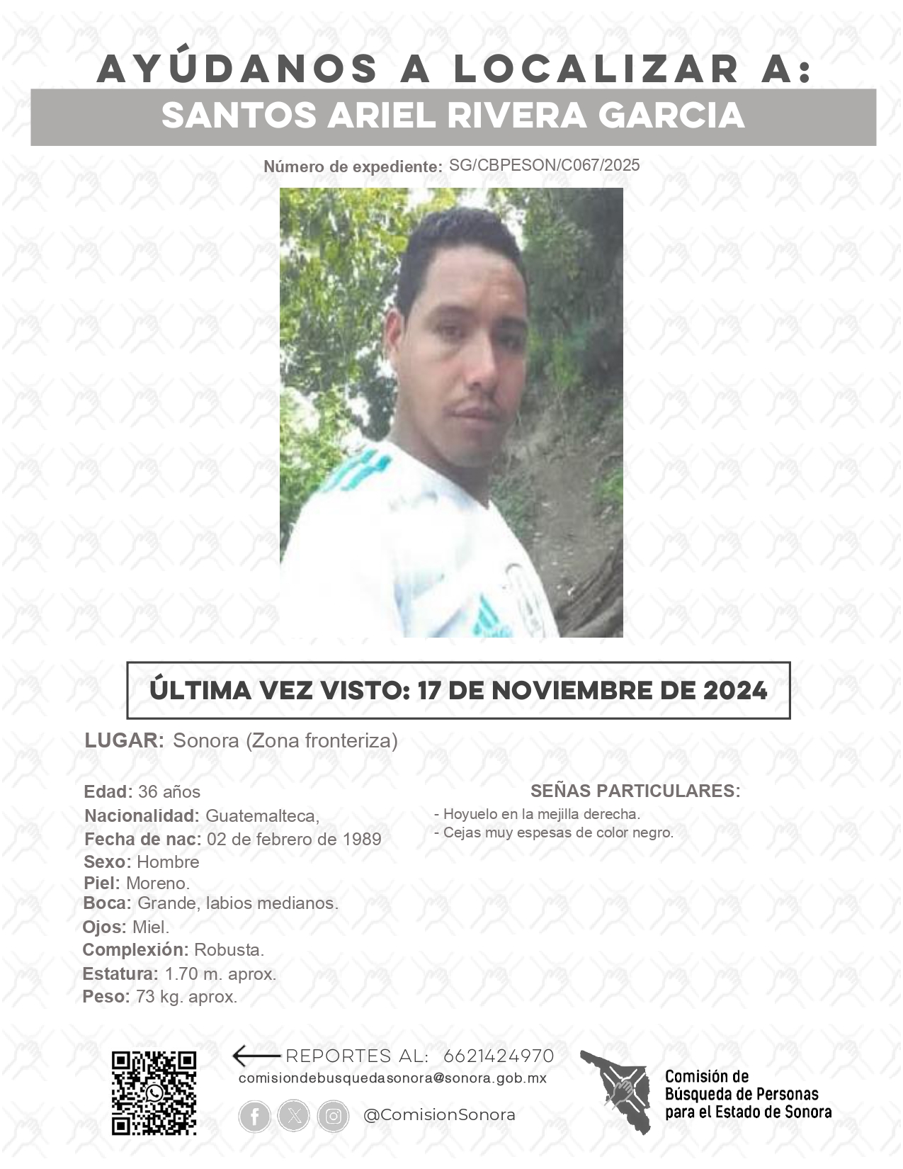 SANTOS ARIEL RIVERA GARCIA - DESAPARECIDO