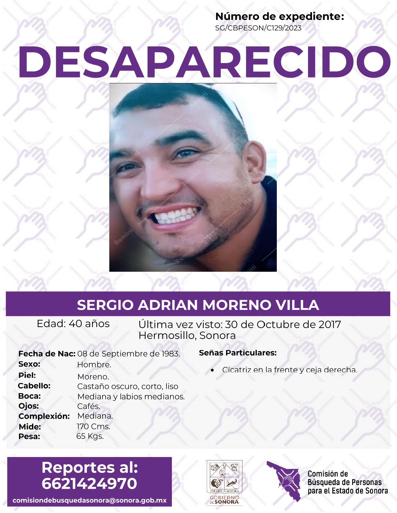 SERGIO ADRIÁN MORENO VILLA - DESAPARECIDO