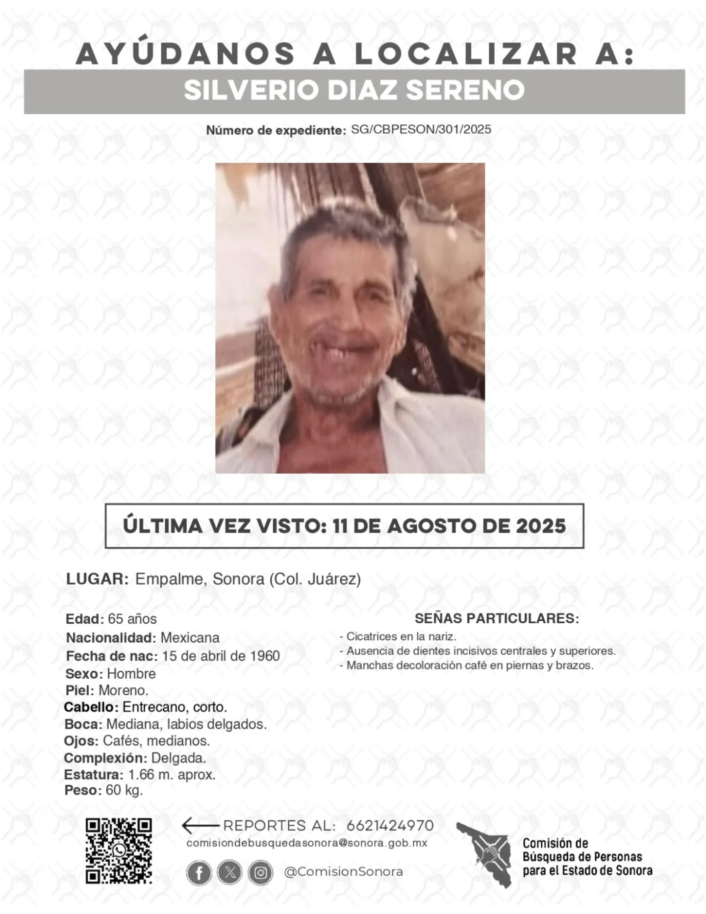 SILVERIO DIAZ SERENO - DESAPARECIDO