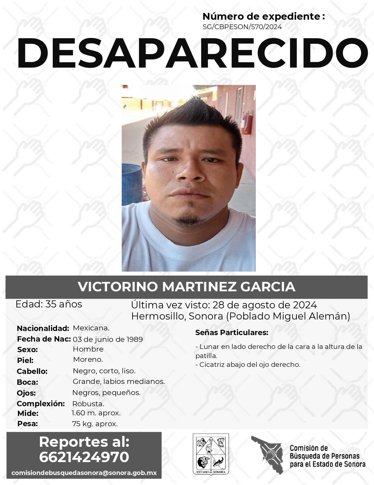 VICTORINO MARTÍNEZ GARCÍA - DESAPARECIDO