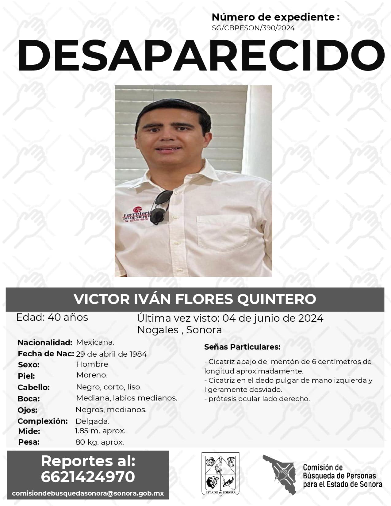 VICTOR IVAN FLORES QUINTERO - DESAPARECIDO