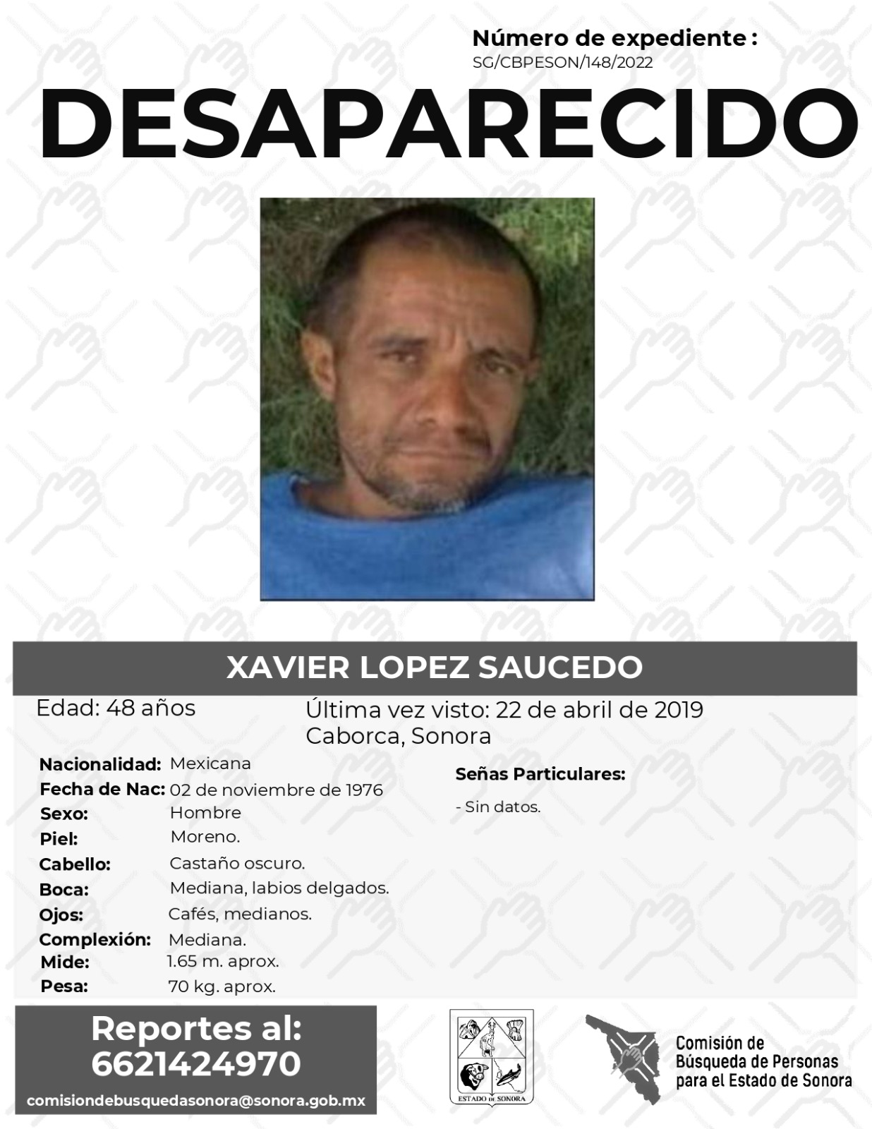 XAVIER LOPEZ SAUCEDO - DESAPARECIDO