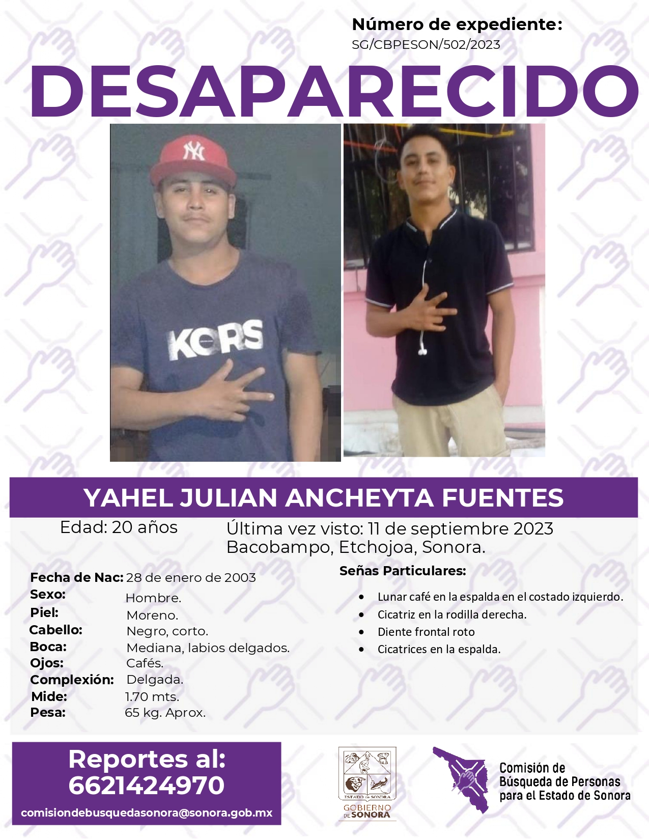 YAHEL JULIAN ANCHEYTA FUENTES - DESAPARECIDO