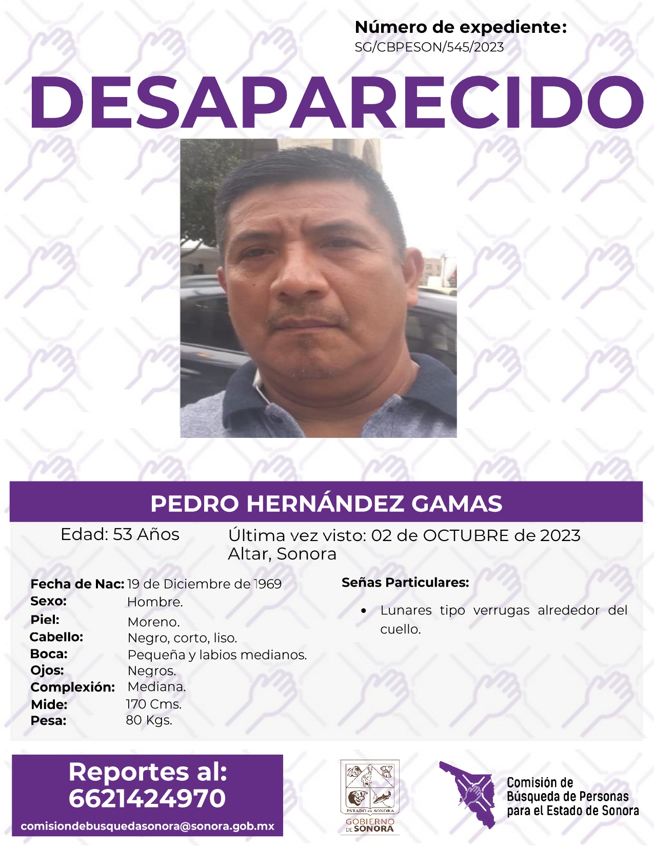 PEDRO HERNÁNDEZ GAMAS - DESAPARECIDO