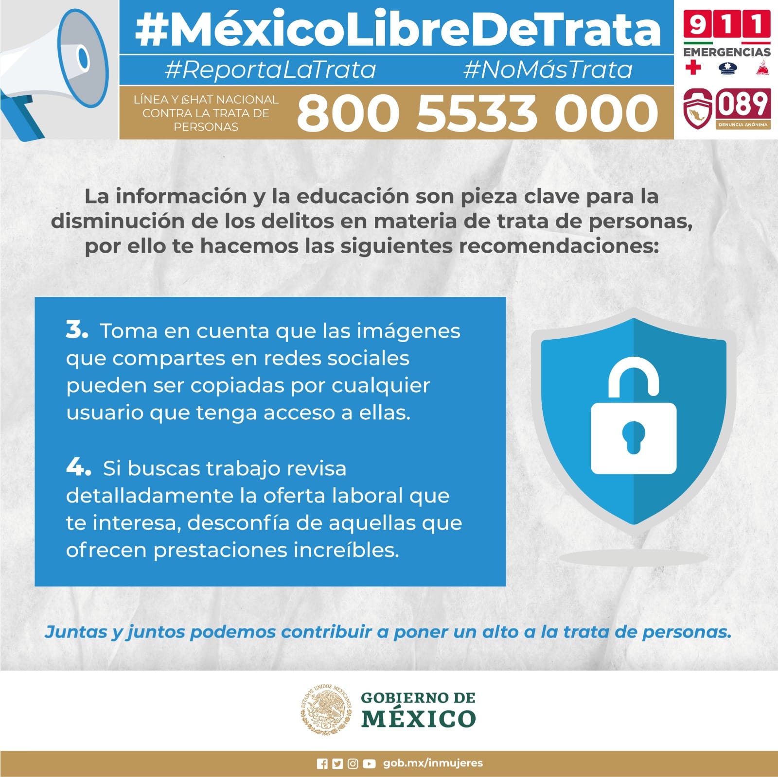 Infografia para reportar la trata 2